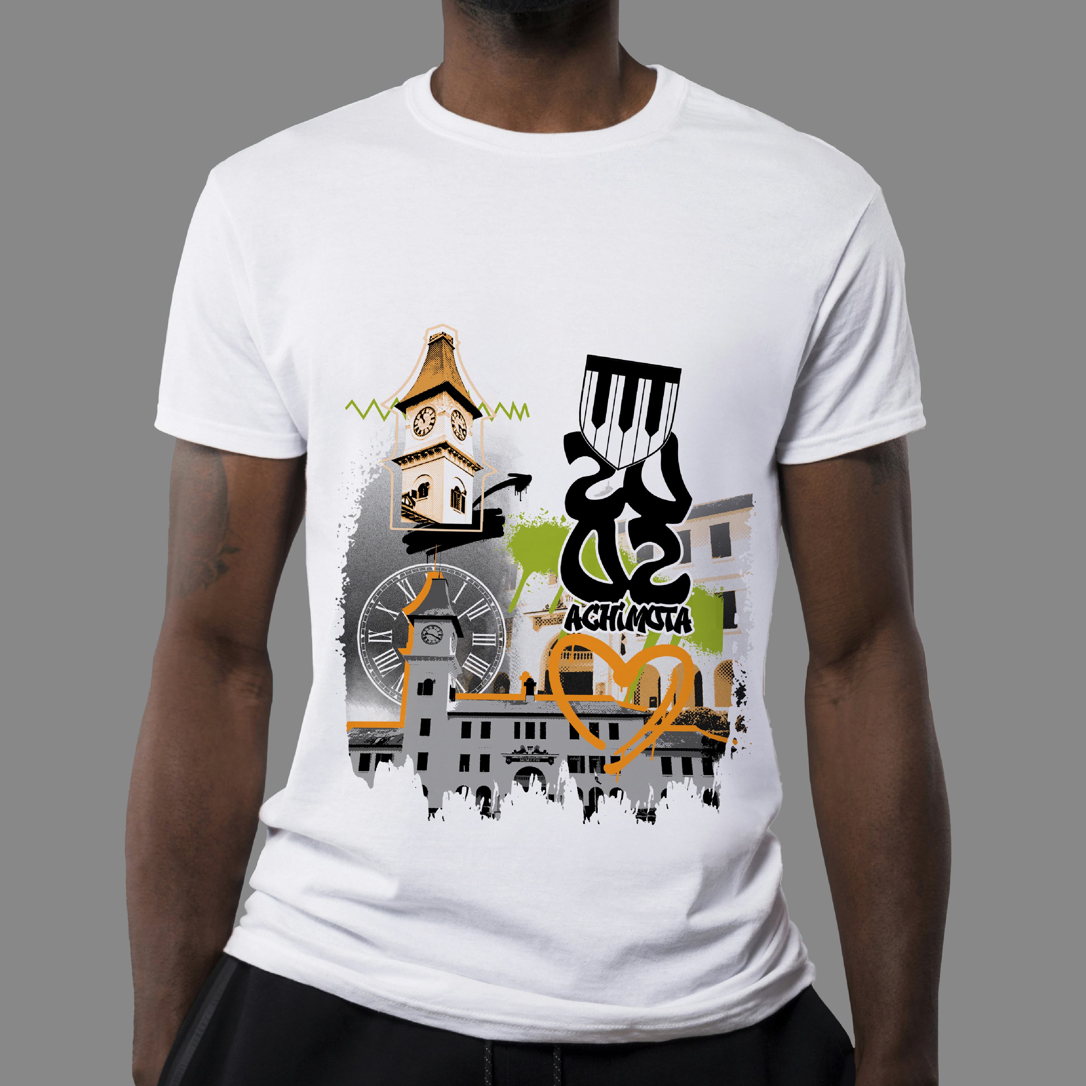 T-Shirt (White Grafitti)